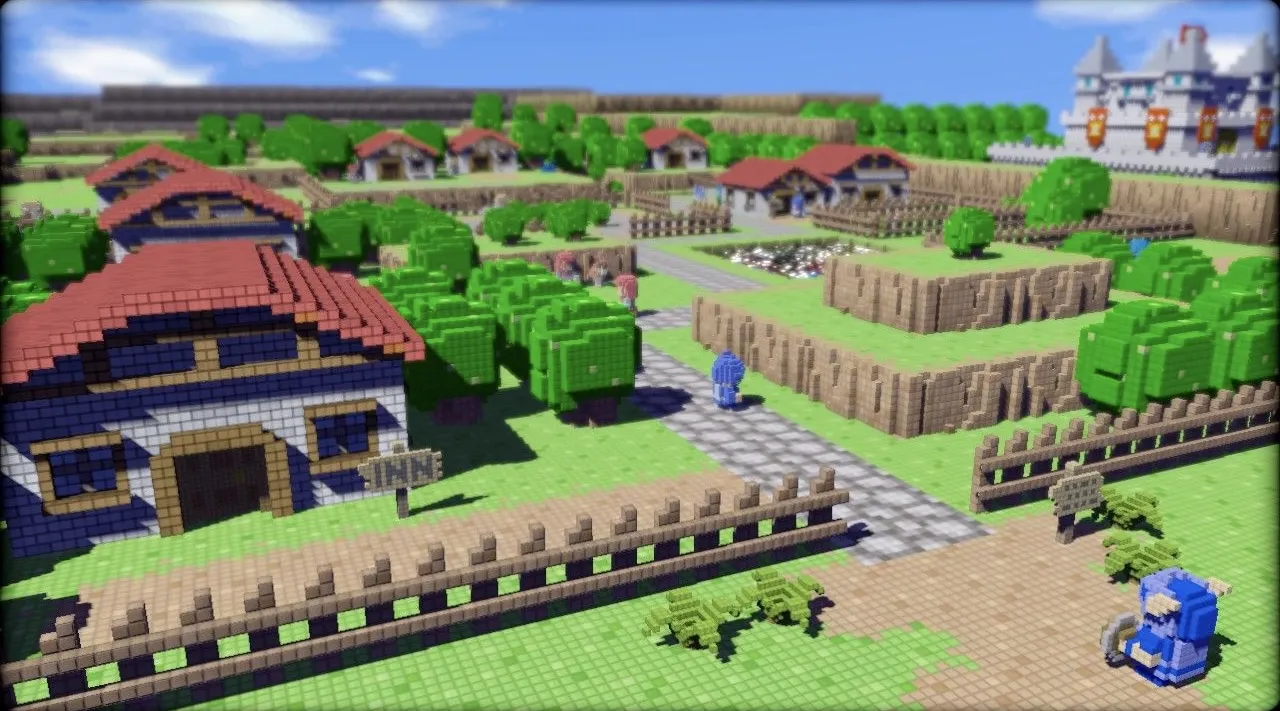 A villiage from 3D Dot Game Heroes