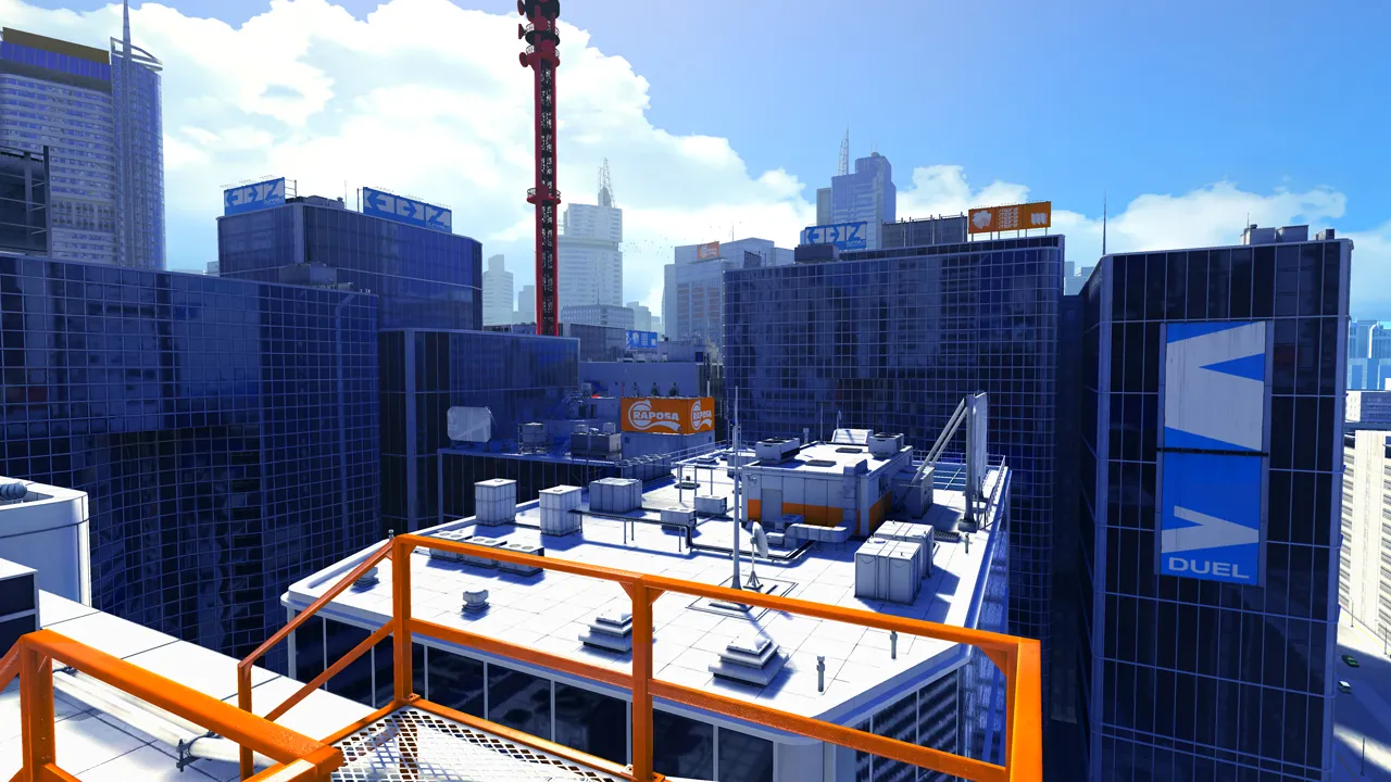 The slick and smooth city landscape of Mirror's Edge.